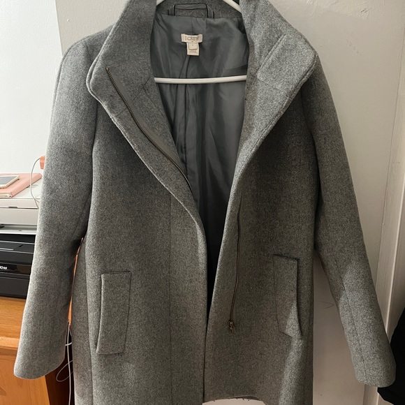 J CREW City Coat Size 2 in Heather Grey/Graphite - Picture 2 of 7